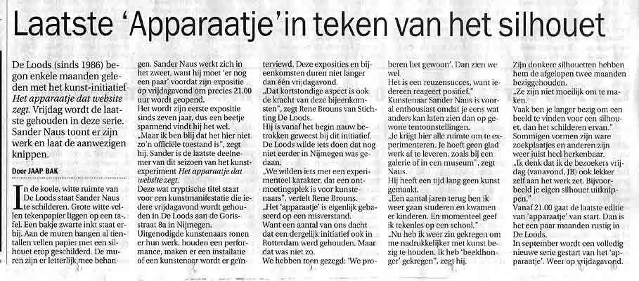 Sander Naus in het Apparaatje artikel